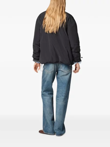 Geacă Miu Miu din fleece negru