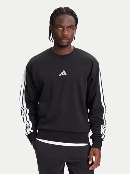 Суитчър Adidas с принт на райета черно