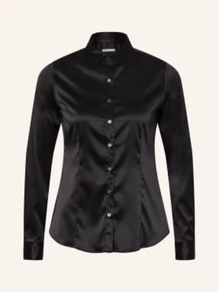 Robert Friedman Koszula Agata Z Satyny schwarz czarna