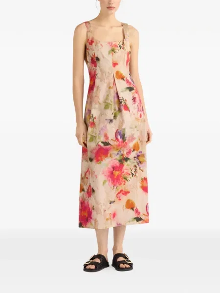 Sukienka midi Momoni plisowana do kolan garniturowa