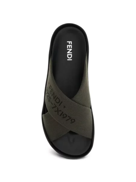 Papuci Fendi din piele negru