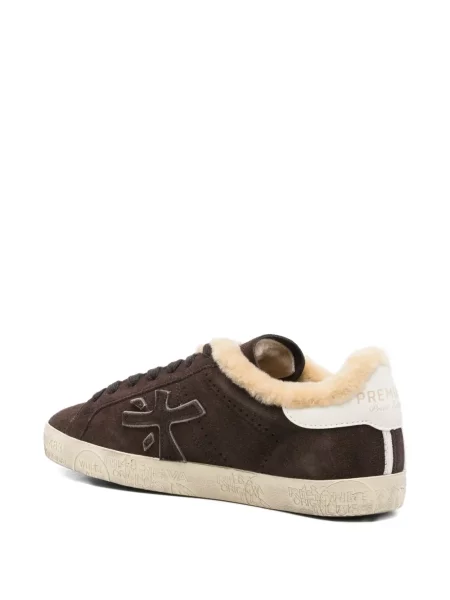 Sneakerși Premiata din piele de căprioară maro