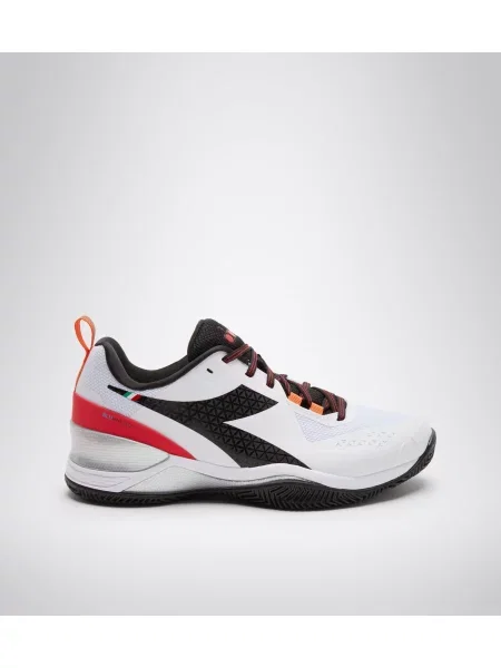 Buty do tenisa Diadora BLUSHIELD TORNEO CLAY white/black/red białe