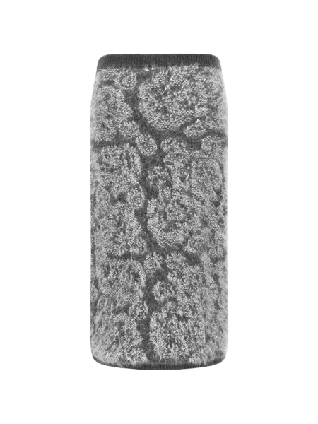 Fustă midi Nude tricotate gri