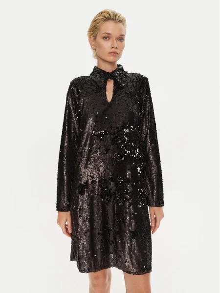Рокля Bruuns Bazaar MoeaBBUriela dress къса със стандартна кройка черно
