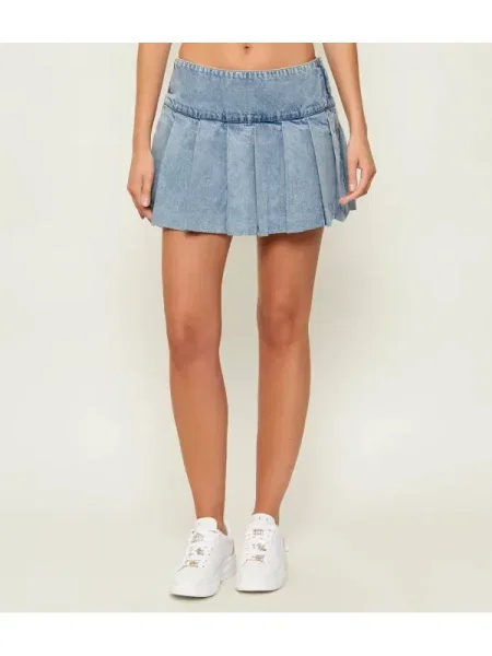 Guess Jeans De blugi fustă PLEATED albastru