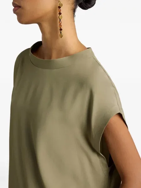 Bluzka Momoni bez rękawów zielona