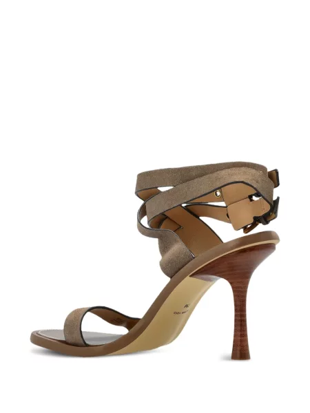 Sandały Michael Michael Kors bez obcasa w wężowy wzór szare