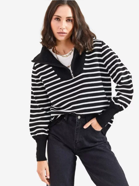 Bianco Lucci Pulover Pullover' črna