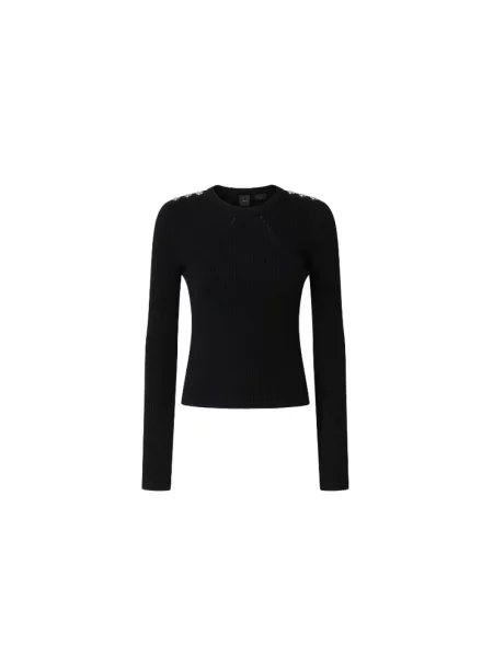 Sweter Pinko wełniany czarny