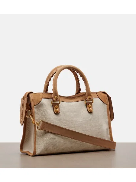 Top Balenciaga din canvas bej
