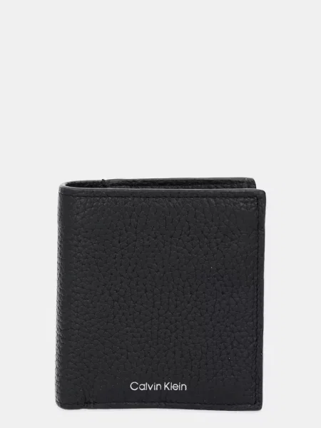 Кожен портфейл Calvin Klein мъжки черно