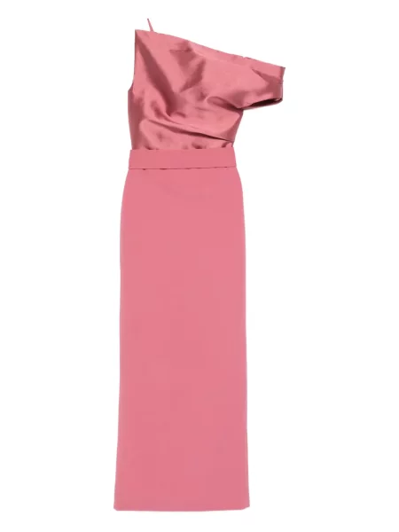 Rochie Solace London cu un umăr gol de costum roz