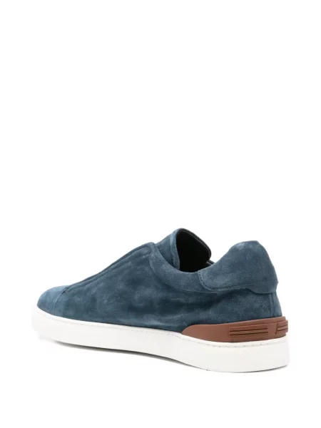 Sneakerși John Harrison din piele de căprioară albastru