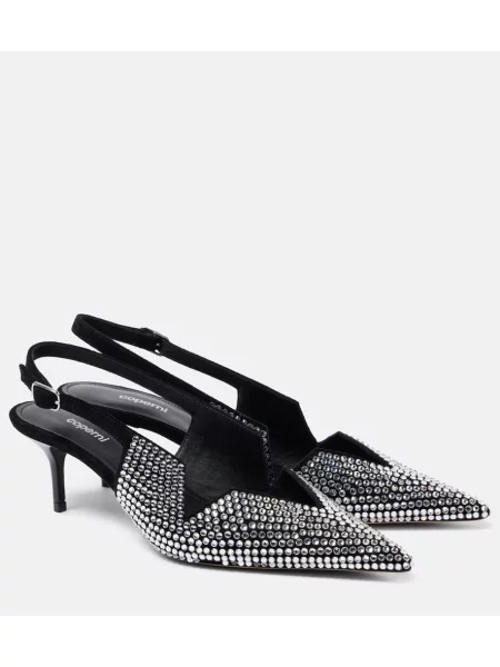 Pantofi cu toc Coperni din piele de cristal negru