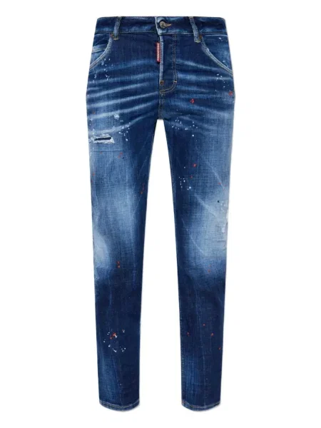 Skinny jeansy skinny Dsquared2 niebieskie