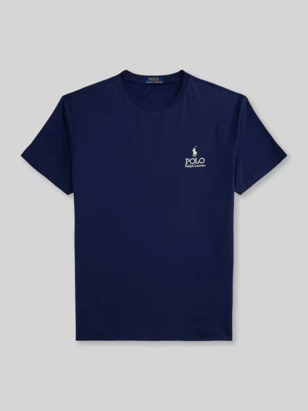 T-shirt o kroju relaxed fit z czystej bawełny z wyhaftowanym logo Polo Ralph Lauren granatowa