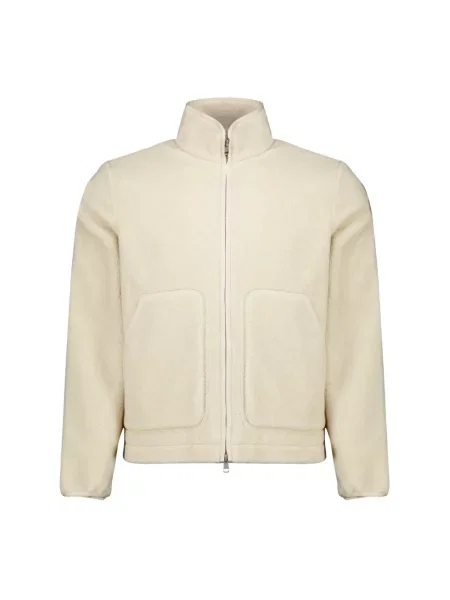 Kurtka skórzana Moncler beżowa