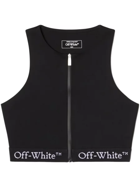 Top Off-white cu autograf alb