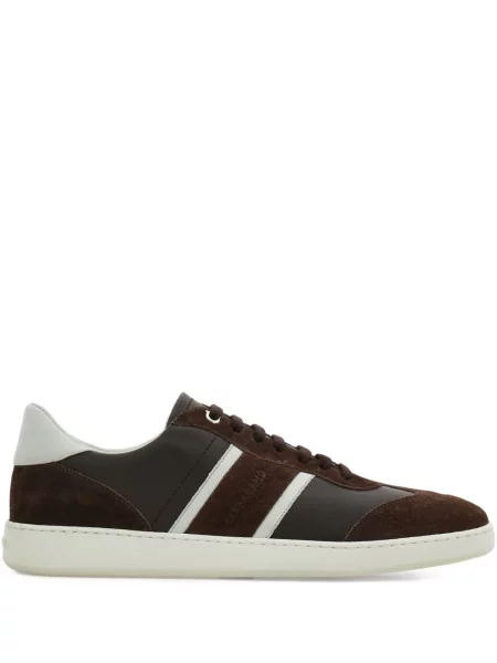 Sneakerși Ferragamo din piele de căprioară maro