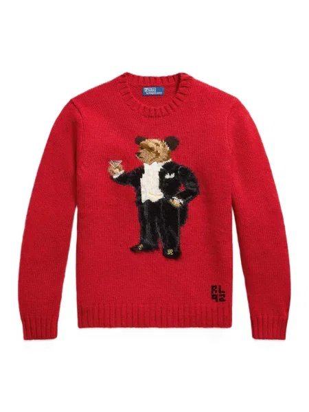 Polo Ralph Lauren Pulover maro / roșu / negru alb