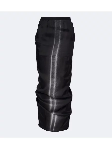 Fusta maxi Rick Owens cu imagine negru