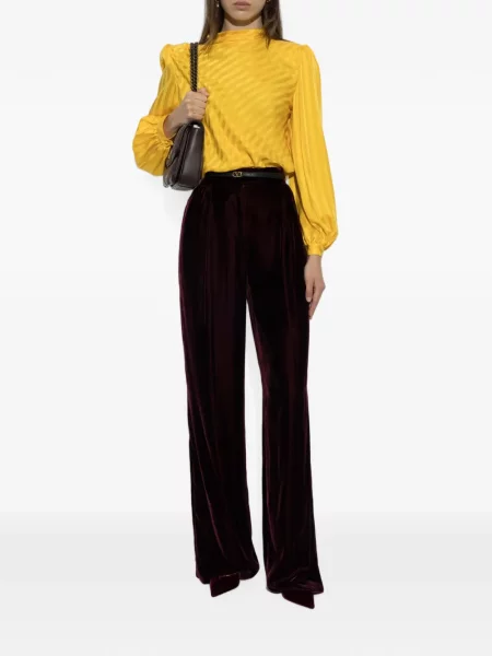 Top Valentino Garavani din jacard galben