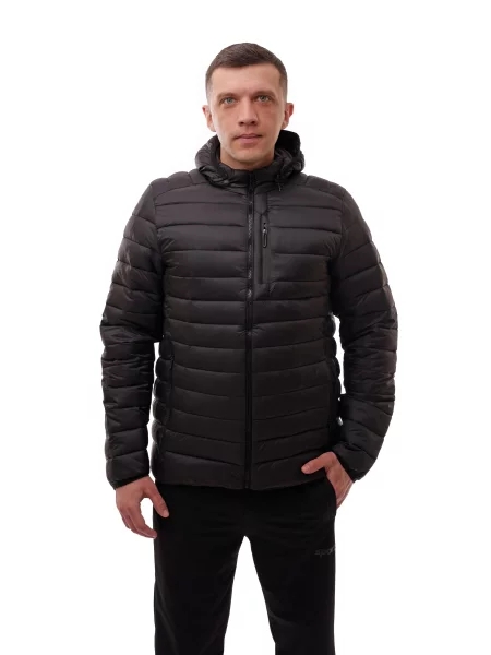 Демісезонна куртка LUMO текстиль/поліестер чорний