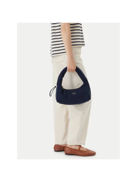 Tommy Jeans Дамска чанта Metal Logo Padded Strap Shoulder Bag Тъмносин