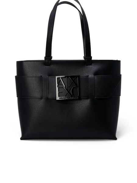 Duża shopperka Armani Exchange czarna
