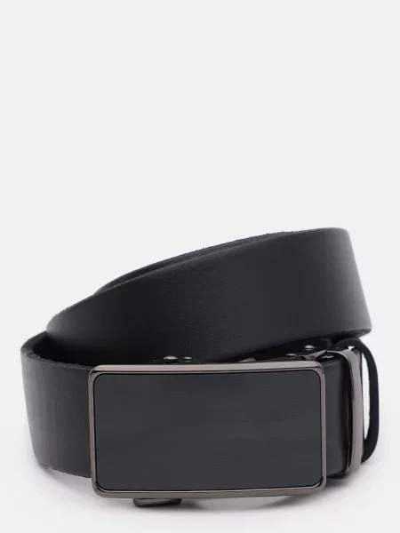 Кожаный ремень Borsa Leather с ремешками черный