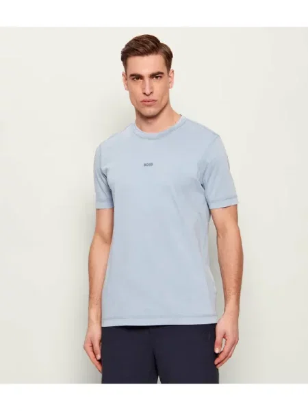 BOSS Tricou Tokks celest albastru