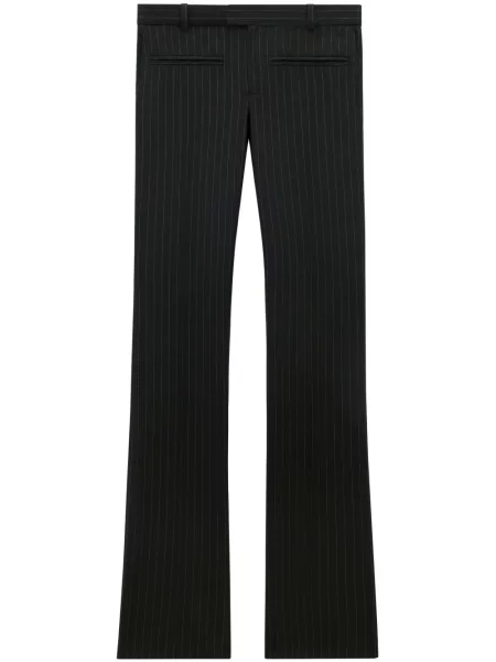 Pantaloni Courreges de lână cu dungi negru