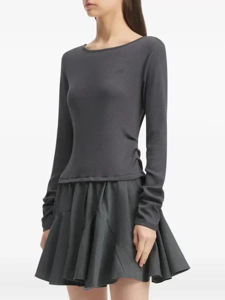 Rochie maxi B+ab cu volane lungă de costum gri