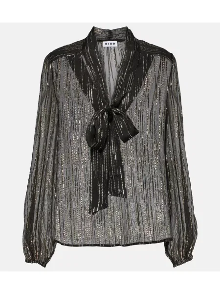 Bluză Rixo din jacard negru