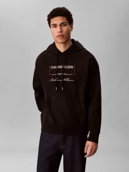 Calvin Klein Jeans Hanorac TERRY negru