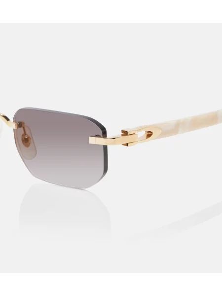 Ochelari de soare Cartier Eyewear Collection alb