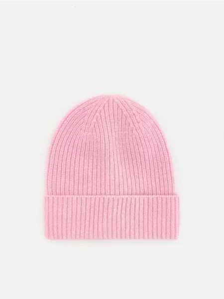 Reserved Vlnená čiapka beanie pastelová ružová