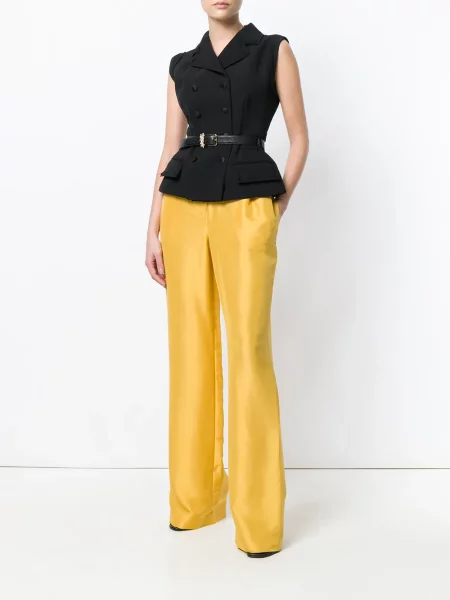 Talie pantaloni Alberta Ferretti evazate galben