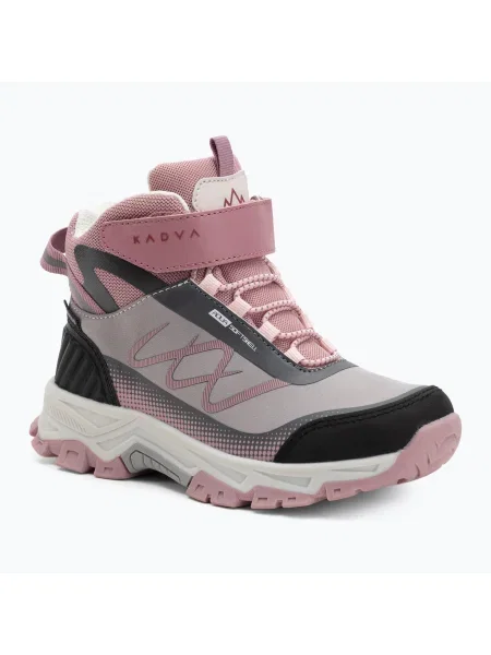 Детски туристически обувки KADVA Rocky Trail Mid WaterProof Softshell сиви