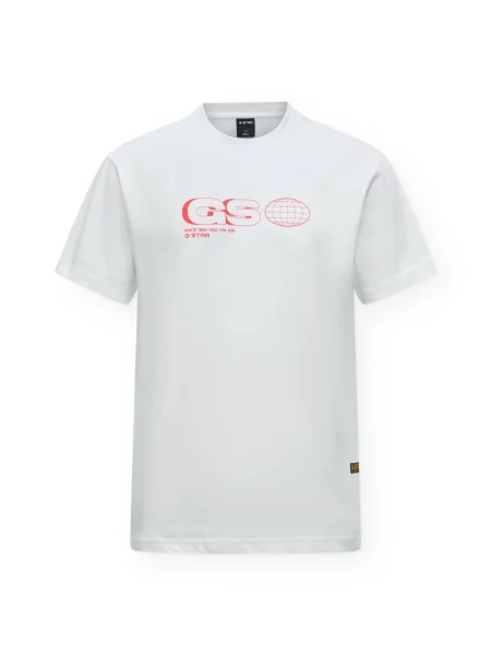 G-STAR Tricou Globe roșu alb