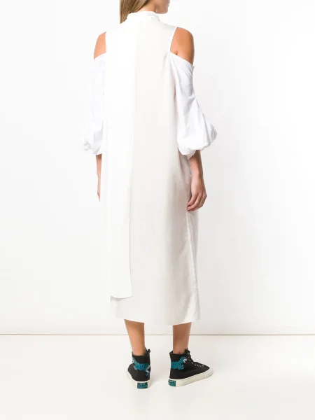 Rochie Jw Anderson cu funde de costum alb