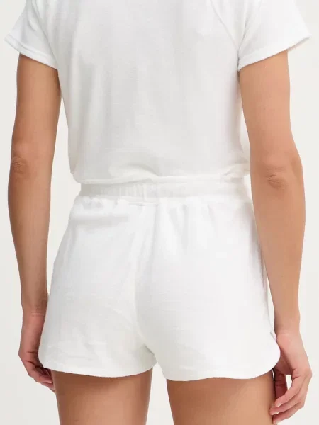 Calvin Klein Jeans szorty dresowe z bawełną białe
