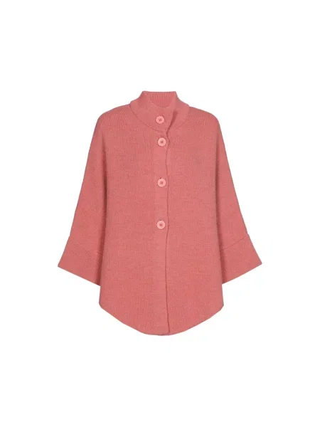 Peleryna Marie Méro wełniany różowy