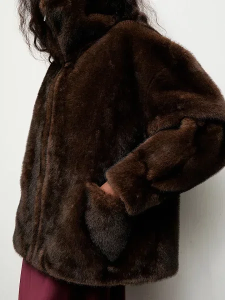 Куртка Answear.LAB демісезонна oversize коричневий