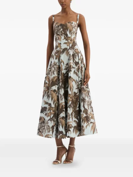 Rochie Oscar De La Renta din poplin albastru