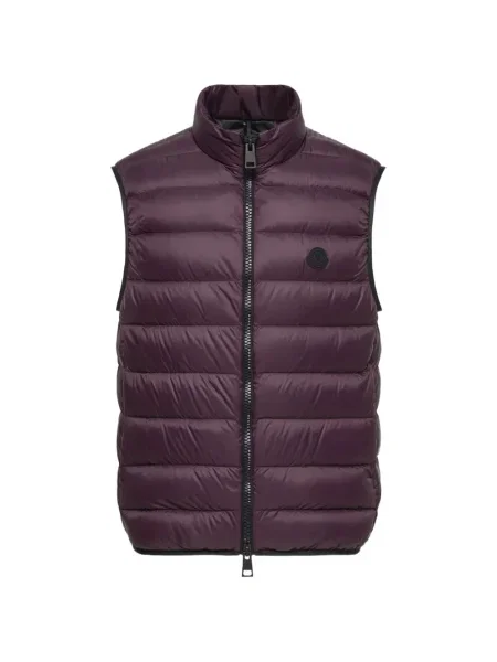 Vestă Moncler matlasată cu autograf violet