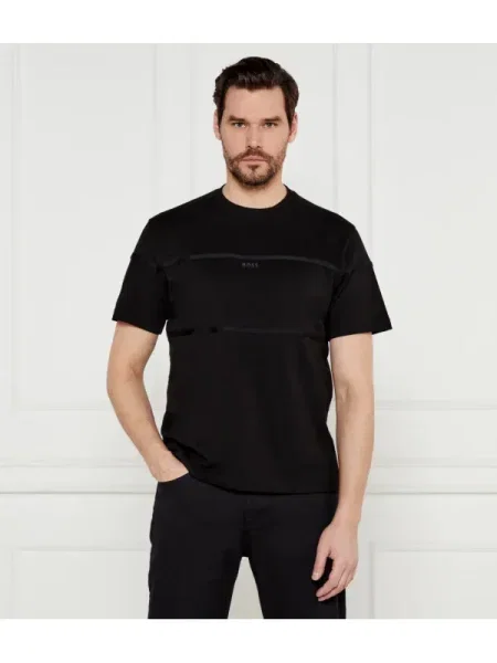 BOSS GREEN Tricou Tercy Tape HJ negru