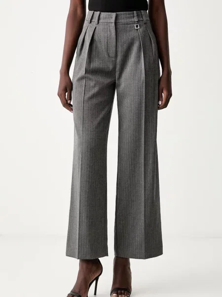 Patrizia Pepe pantaloni de costum pentru femei gri