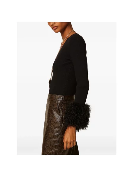 Dzianinowy sweter Twinset czarny